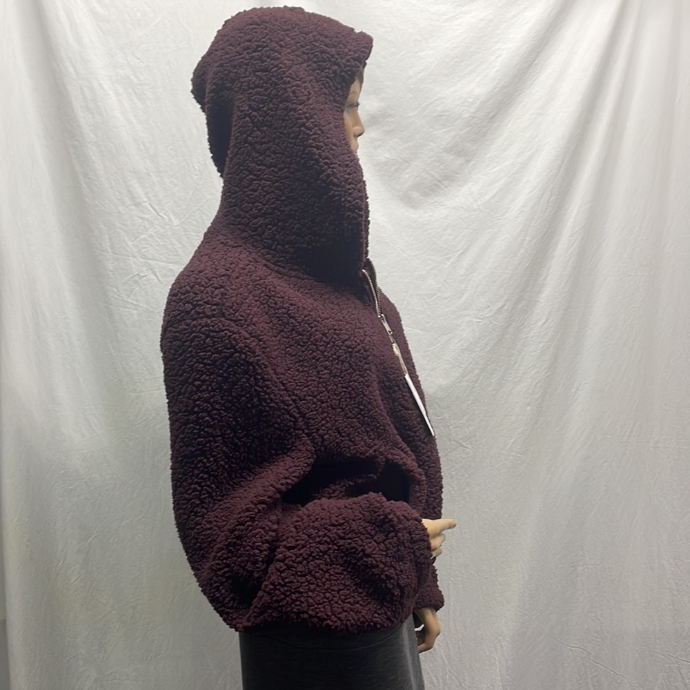 Reflex Women's Plum Sherpa Full Front Zipper Jacket NEW - Picture 2 of 9